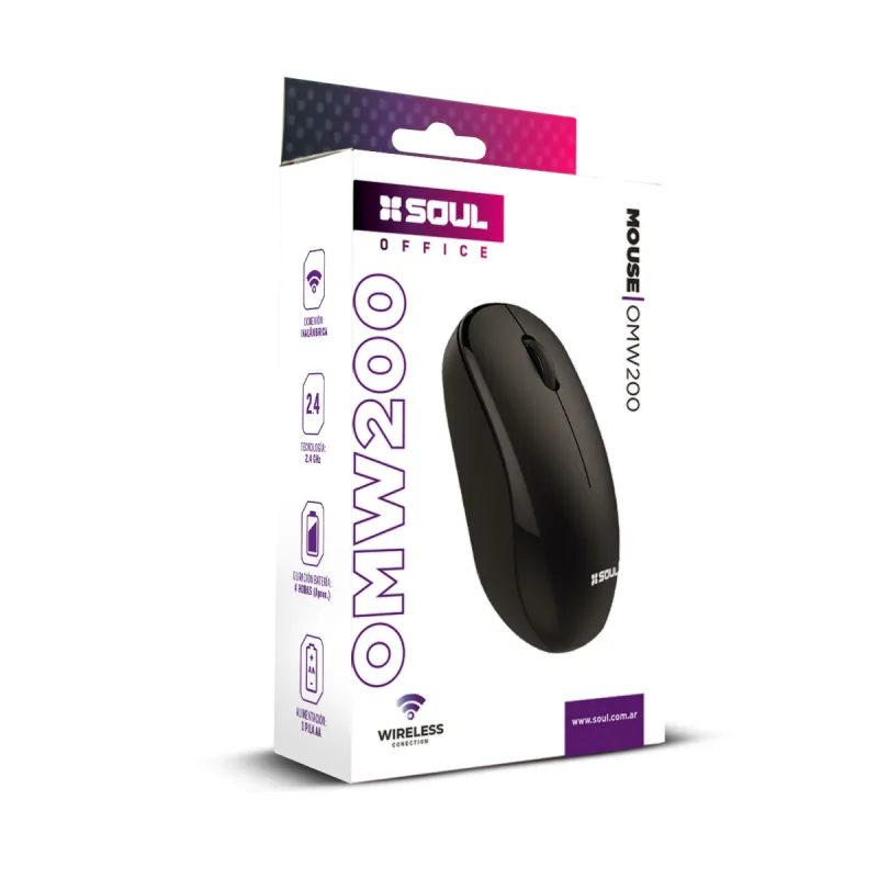 Mouse Inalambrico Soul OMW200 Negro