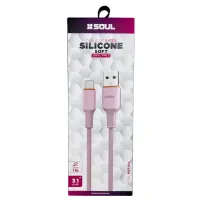 CABLE USB Tipo C SOUL SILICONA ROSA — foto 2