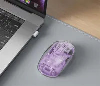 MOUSE INALAMBRICO XO-M12 RECARGABLE VIOLETA — foto 2