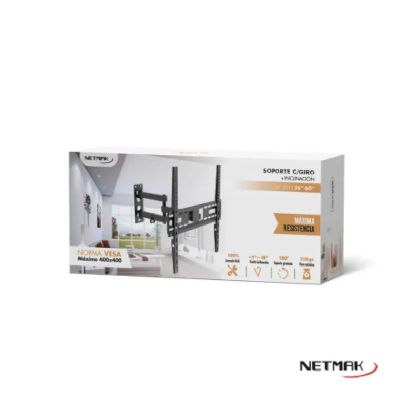 Soporte Tv Movil 26 A 60" Netmak