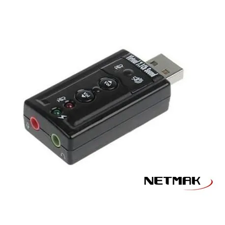 Placa De Sonido Usb Netmak 7.1