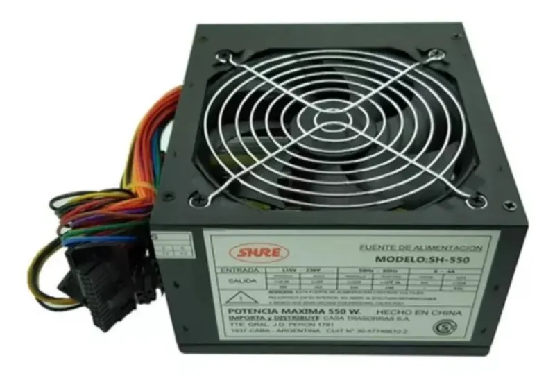 FUENTE 550W P/GABINETE COOLER 12CM SHURE