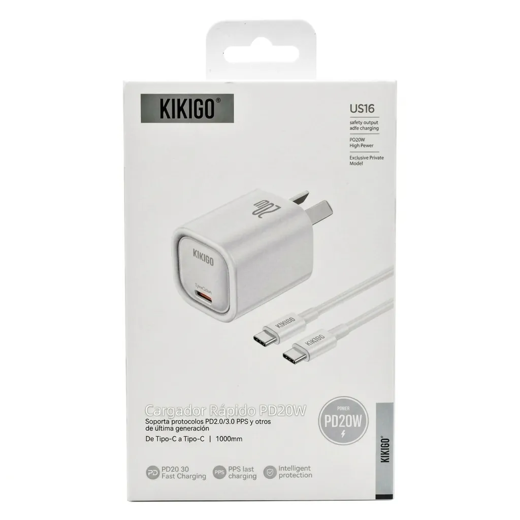 Cargador Tipo c a Tipo C Kikigo 20w