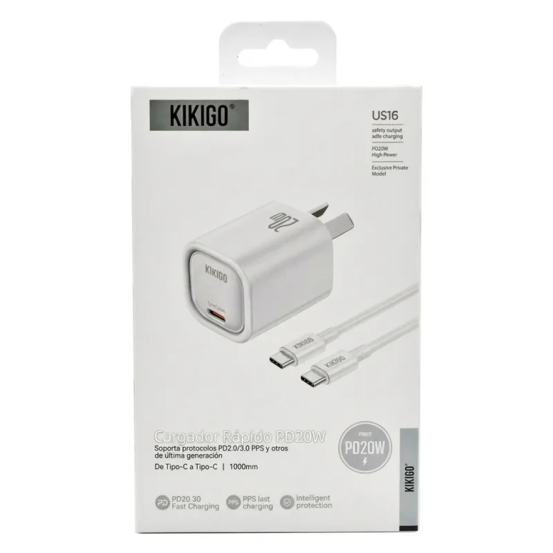 Cargador Tipo c a Tipo C Kikigo 20w