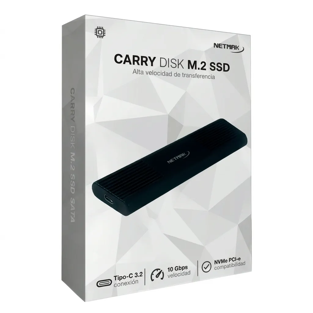 CARRY DISK USB-C 3.2 para discos SSD M.2 NVMe