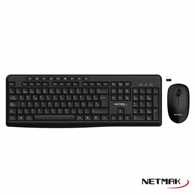 Kit Teclado y Mouse Inalámbrico 2.4 Netmak NM-KB760