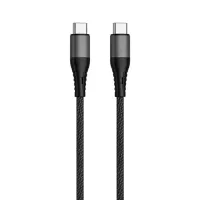 CABLE USB Tipo C A Tipo C SOUL MALLADO BLACK — foto 2