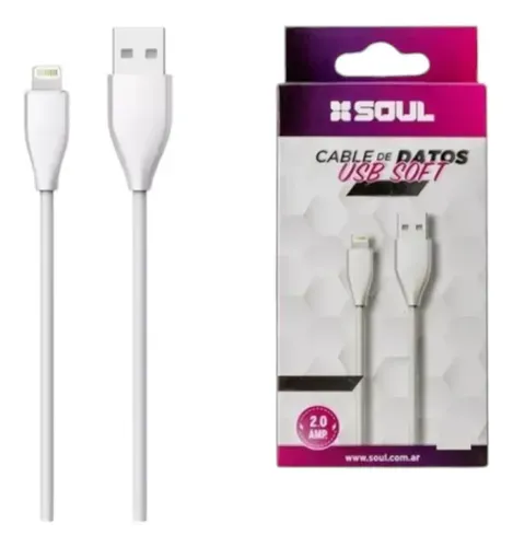 CABLE USB IPHONE SOUL SOFT 2.0A