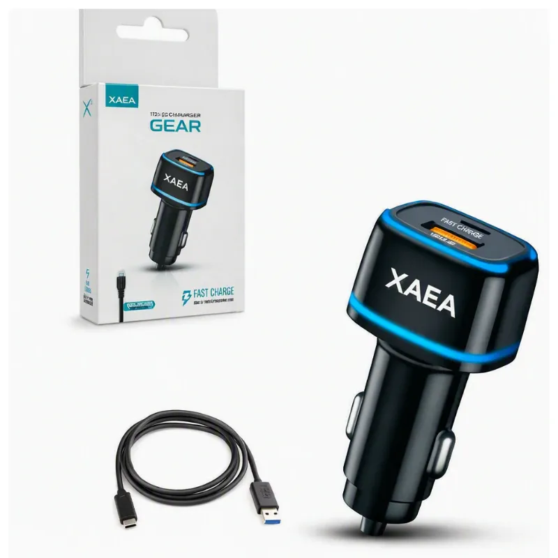 Cargador Para Auto Xaea mods-504 1USB+1TIPOC Negro