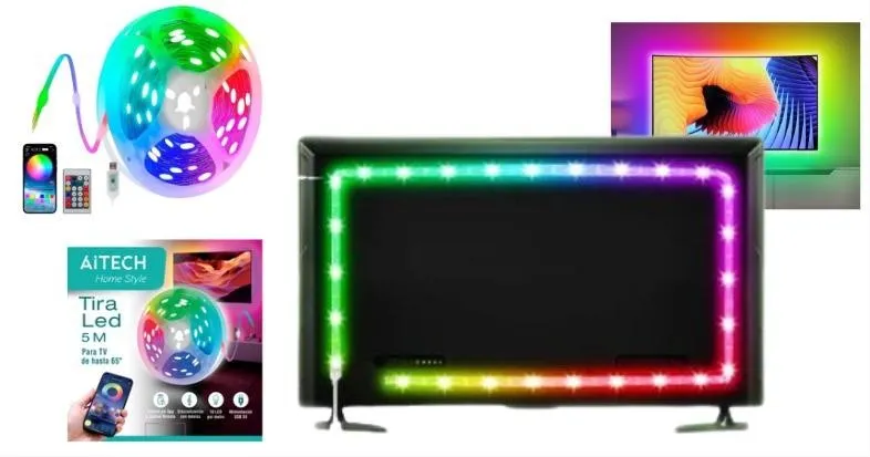 Tira Led Para Tv 5M Hasta 65"