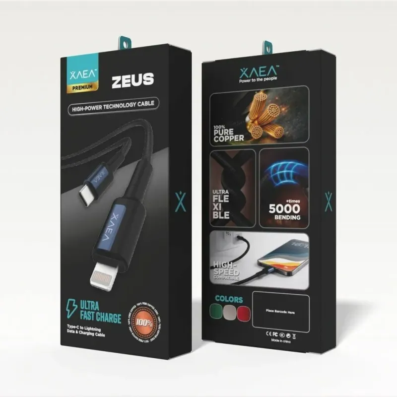 CABLE USB Tipo C A IPHONE XAEA ZEUS AZUL