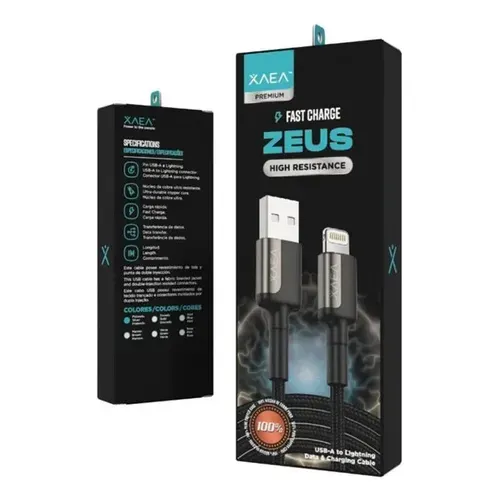Cable Usb Tc A Iphone Xaea Zeus Negro