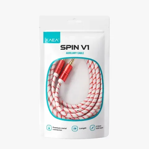 Cable Auxiliar Xaea Spin v1 2mts Rojo