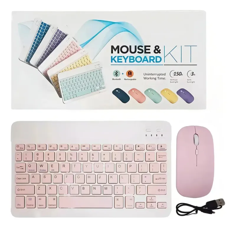 Kit Teclado Y Mouse Inalambrico Para Tablet