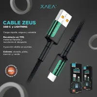 CABLE USB IPHONE ZEUS DORADO — foto 2