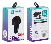 Cargador Para Auto Tipo C a Tipo C Karsen 38W