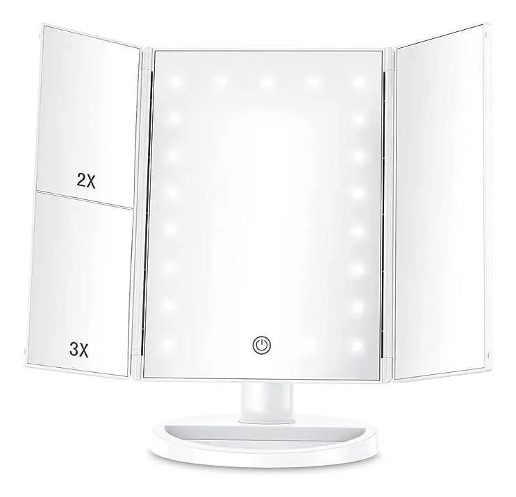 Espejo Con Luz Triple Dinax DX-ESPLU3P