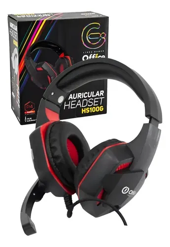 Auricular para PC Gamer Office HS-100G 3.5+USB