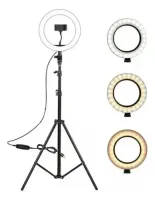 ARO DE LUZ 12" C TRIPODE JS-300W — foto 2