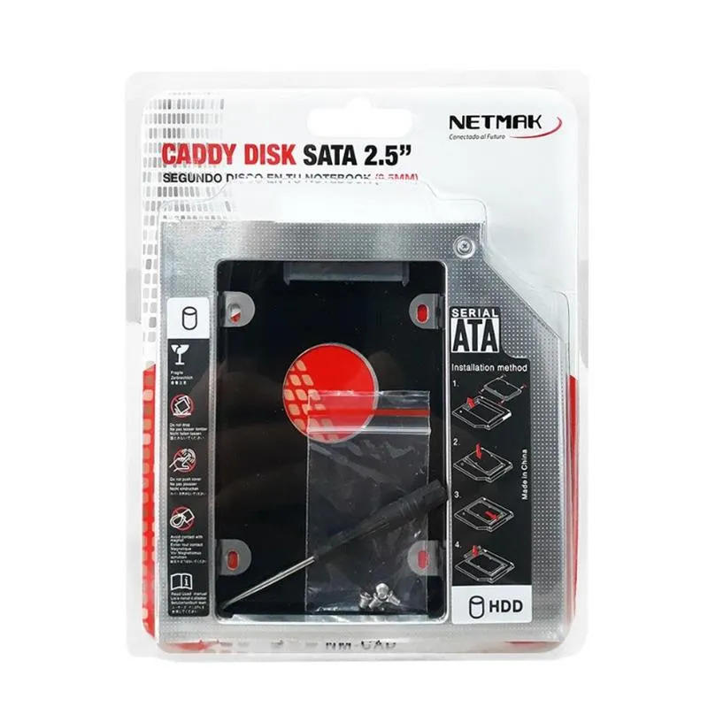 Caddy para disco Netmak Sata 9.5MM