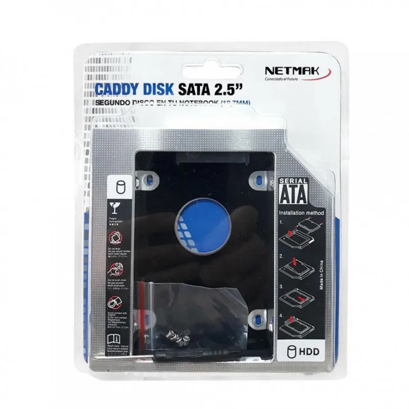 Caddy para disco Netmak Sata 12.7MM