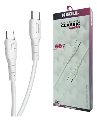 CABLE USB Tipo C A Tipo C SOUL CLASSIC 60W