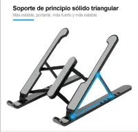 Soporte para notebook Plegable Reforzado Negro — foto 4